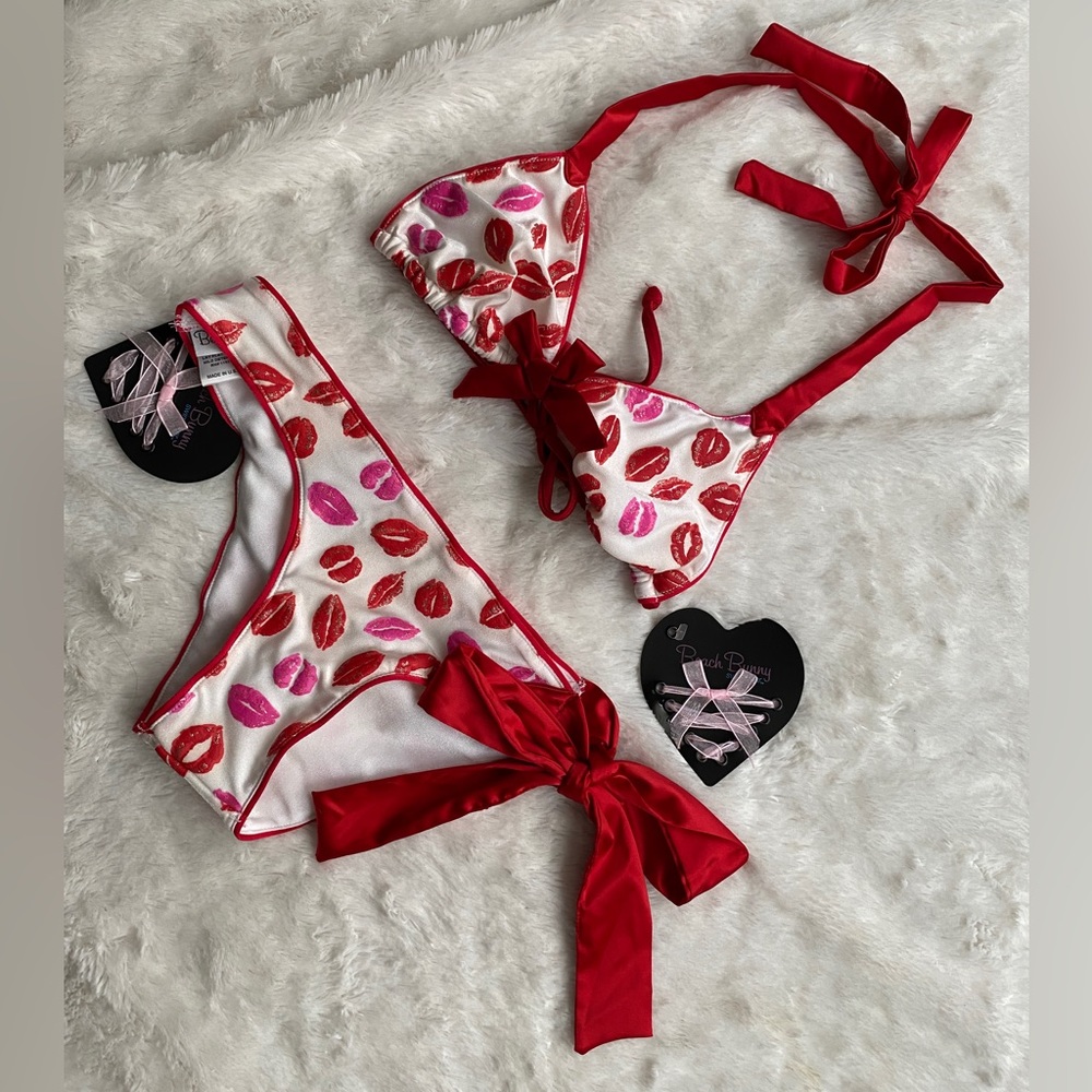 Red/White/Pink Beach Bunny Bikini